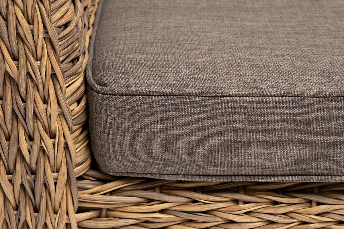 "Капуто" диван из искусственного ротанга (гиацинт) двухместный, цвет соломенный