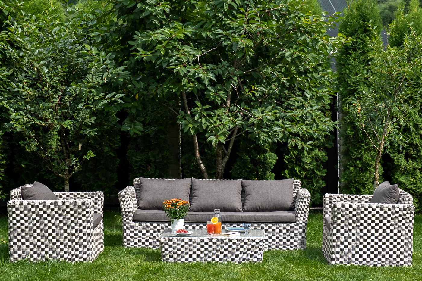 "Капуто" лаунж-зона из искусственного ротанга, цвет бежевый