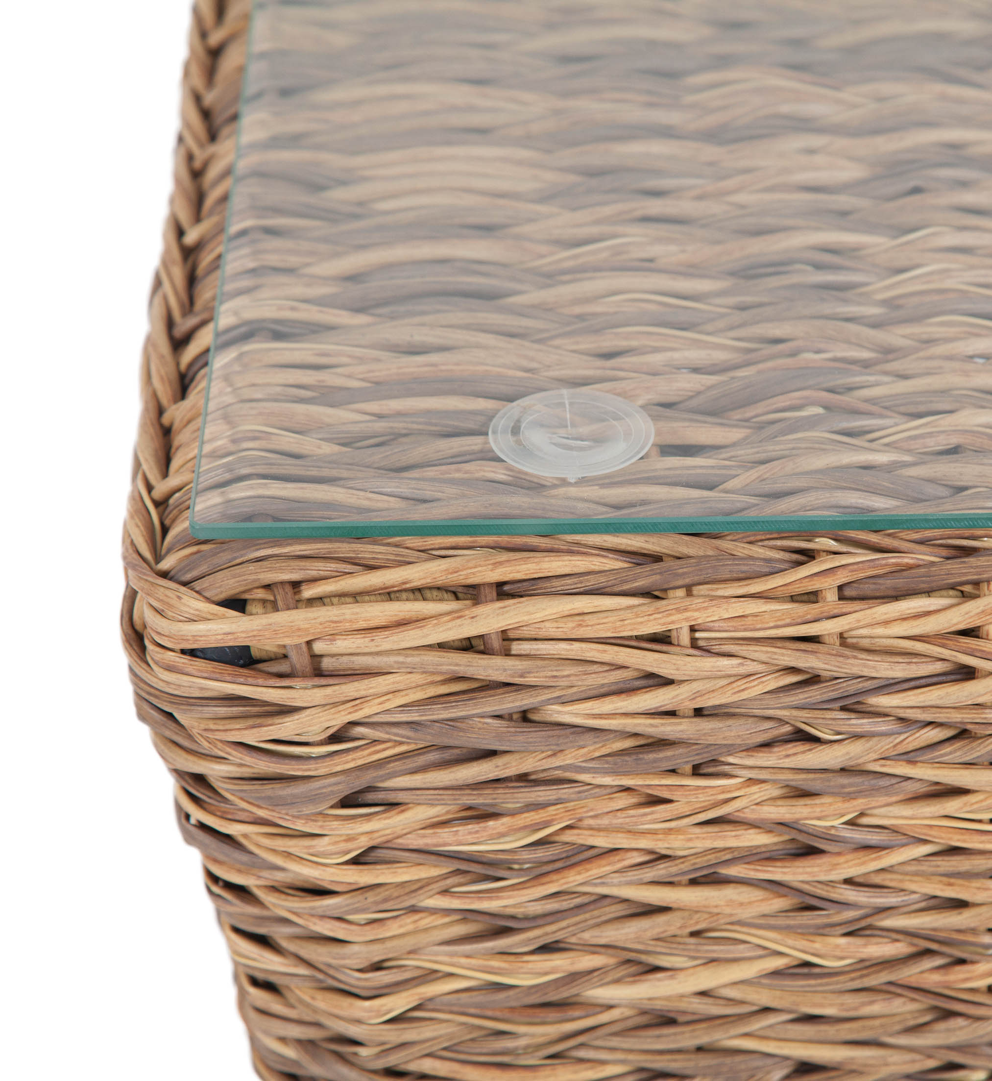 "Капуто" журнальный столик из искусственного ротанга (гиацинт), цвет соломенный