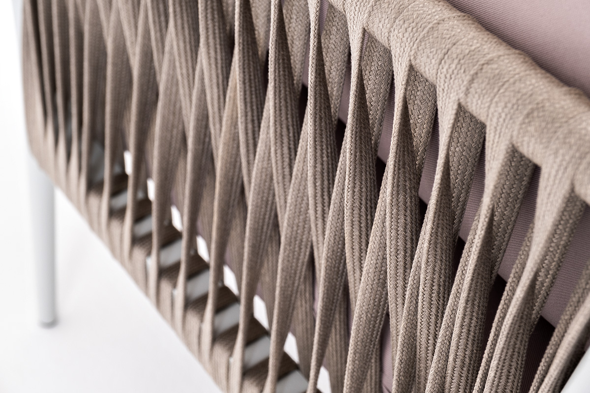 "Калабрия" модульная лаунж-зона из роупа (веревки), каркас из алюминия