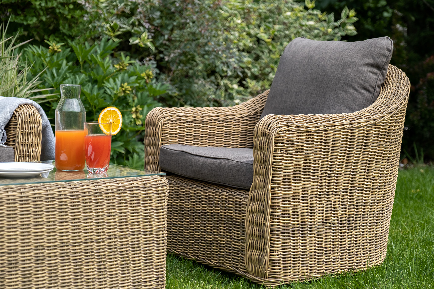 "Копаннини" кресло из искусственного ротанга, цвет соломенный