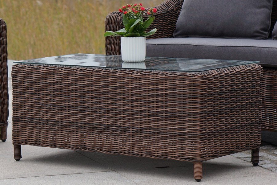 "Копаннини" столик журнальный из искусственного ротанга, цвет коричневый