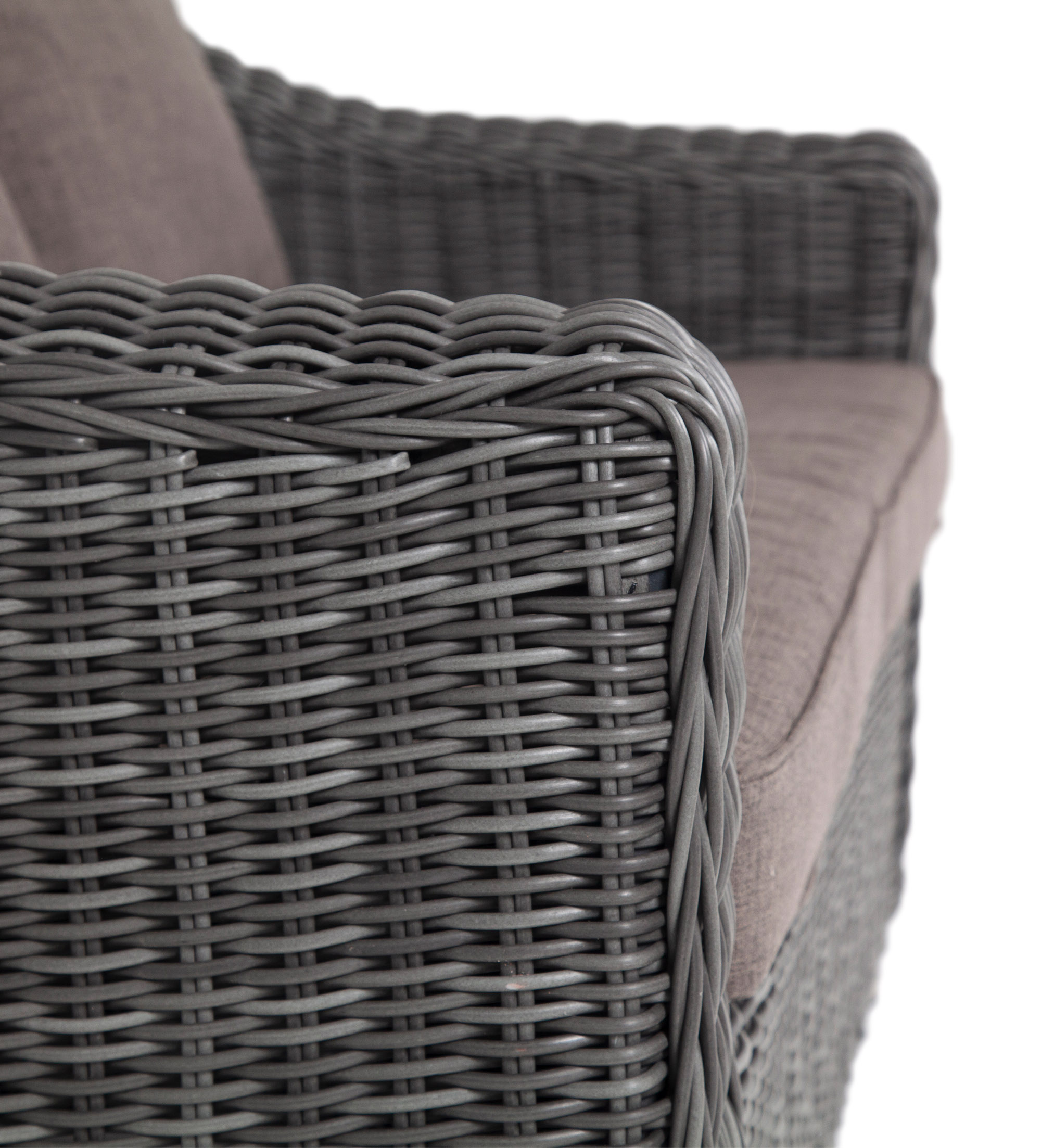 "Копаннини" диван из искусственного ротанга двухместный, цвет графит