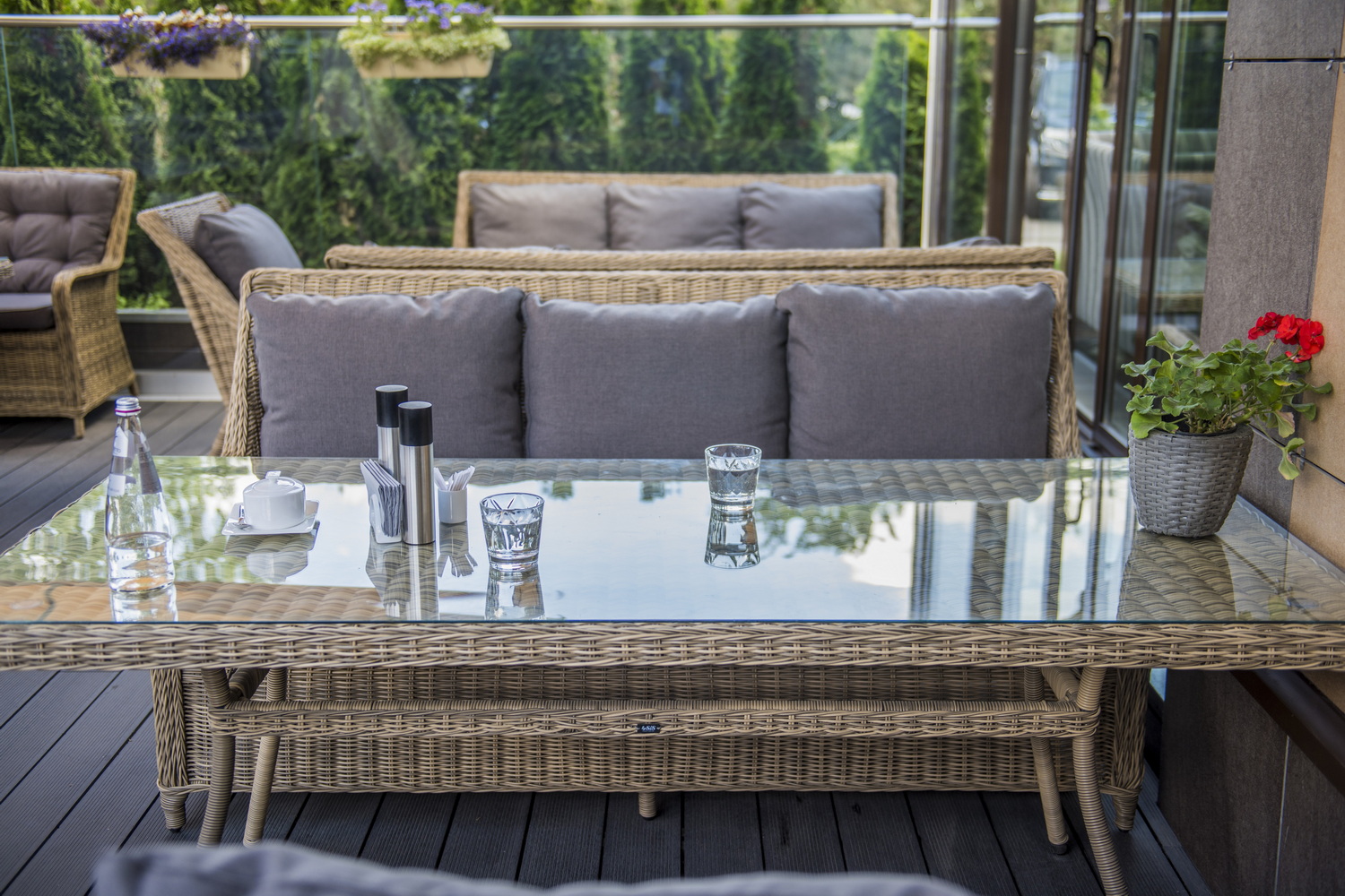 "Латтини" плетеный стол из искусственного ротанга 200х90см, цвет соломенный