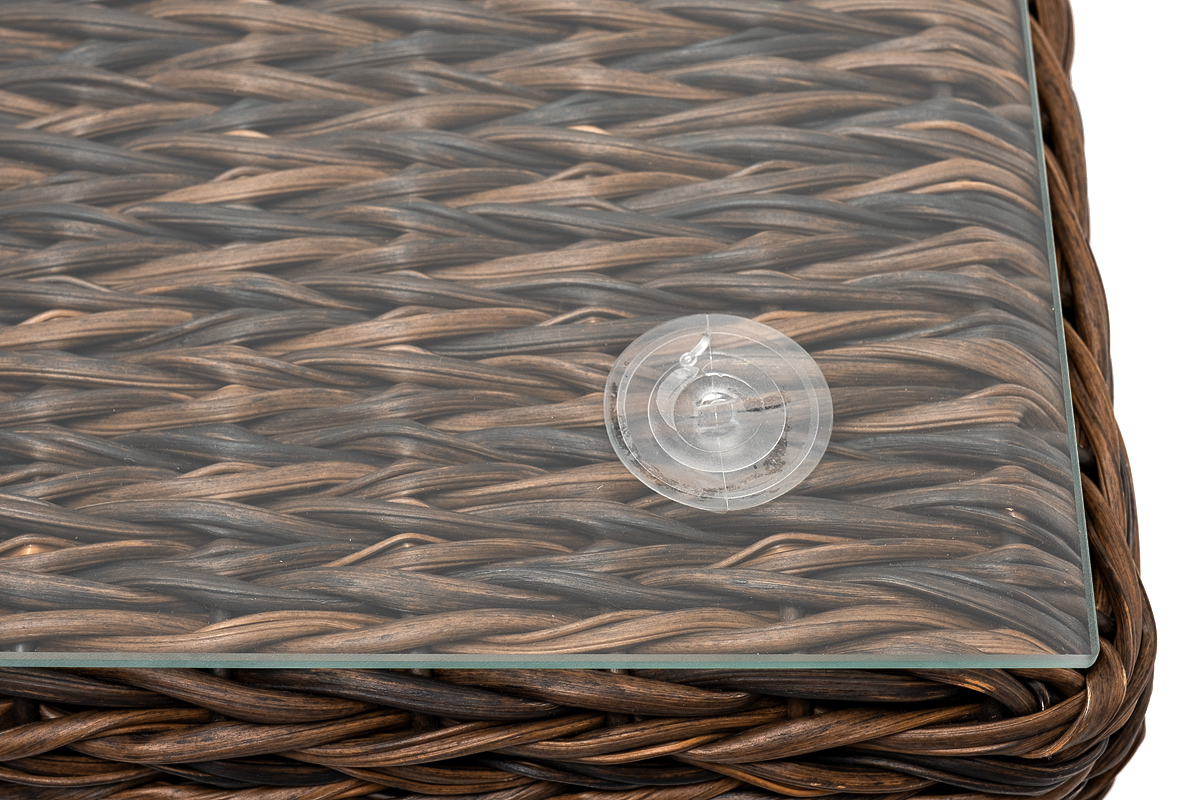 "Лунджи" журнальный столик плетеный (гиацинт), цвет коричневый