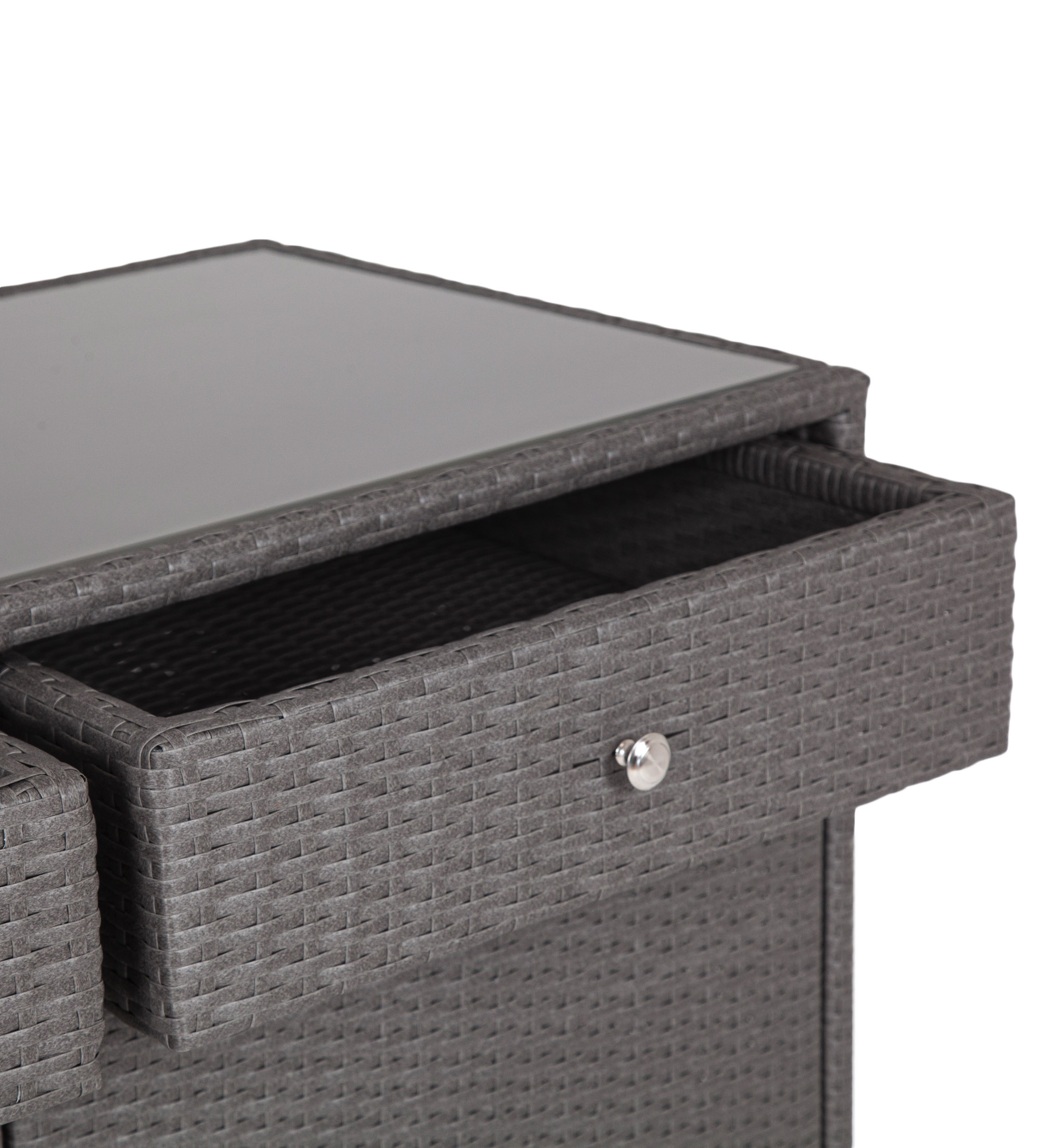 "Мальта" тумба плетеная из искусственного ротанга, цвет графит