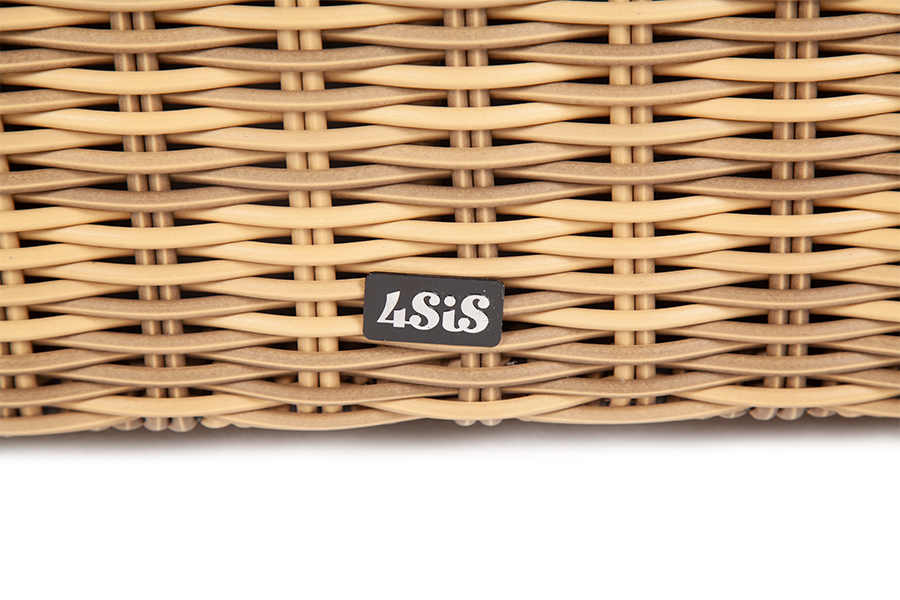 "Порту" сундук водонепроницаемый из искусственного ротанга, цвет соломенный