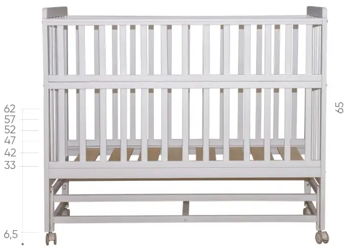 Кровать-маятник белый Albero НИК 2б