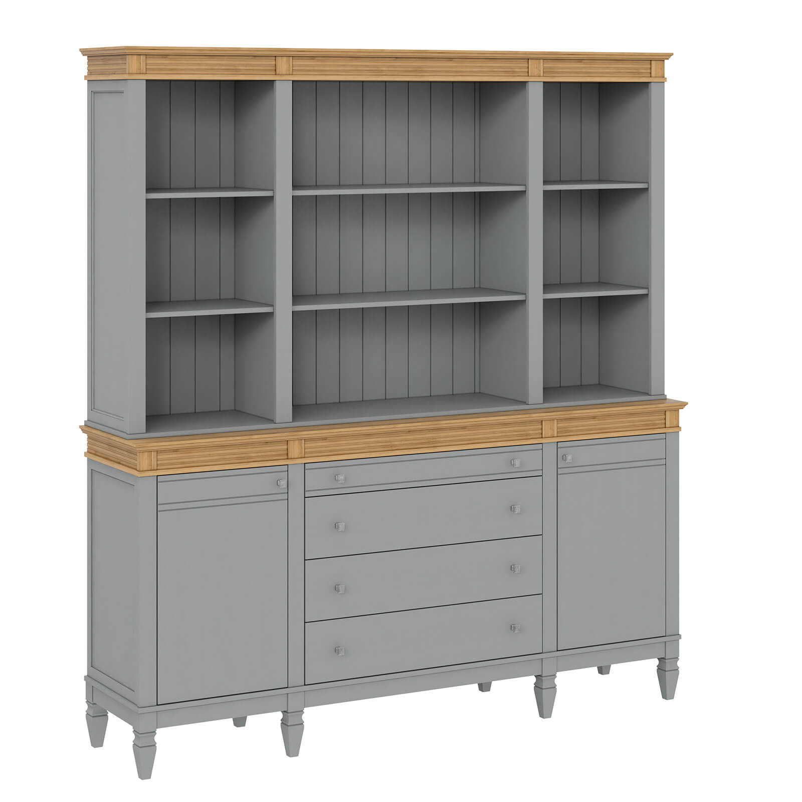 Буфет "Ольса" 400/424 (серый 7042/антик 24)